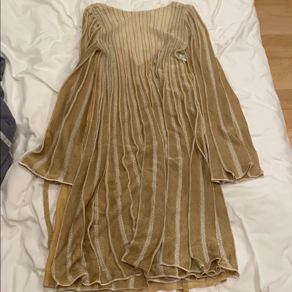 M Missoni metallic knit gold dress